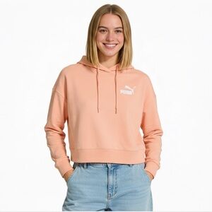 Puma light peach Pullover Drawstring Hoodie
Size: L